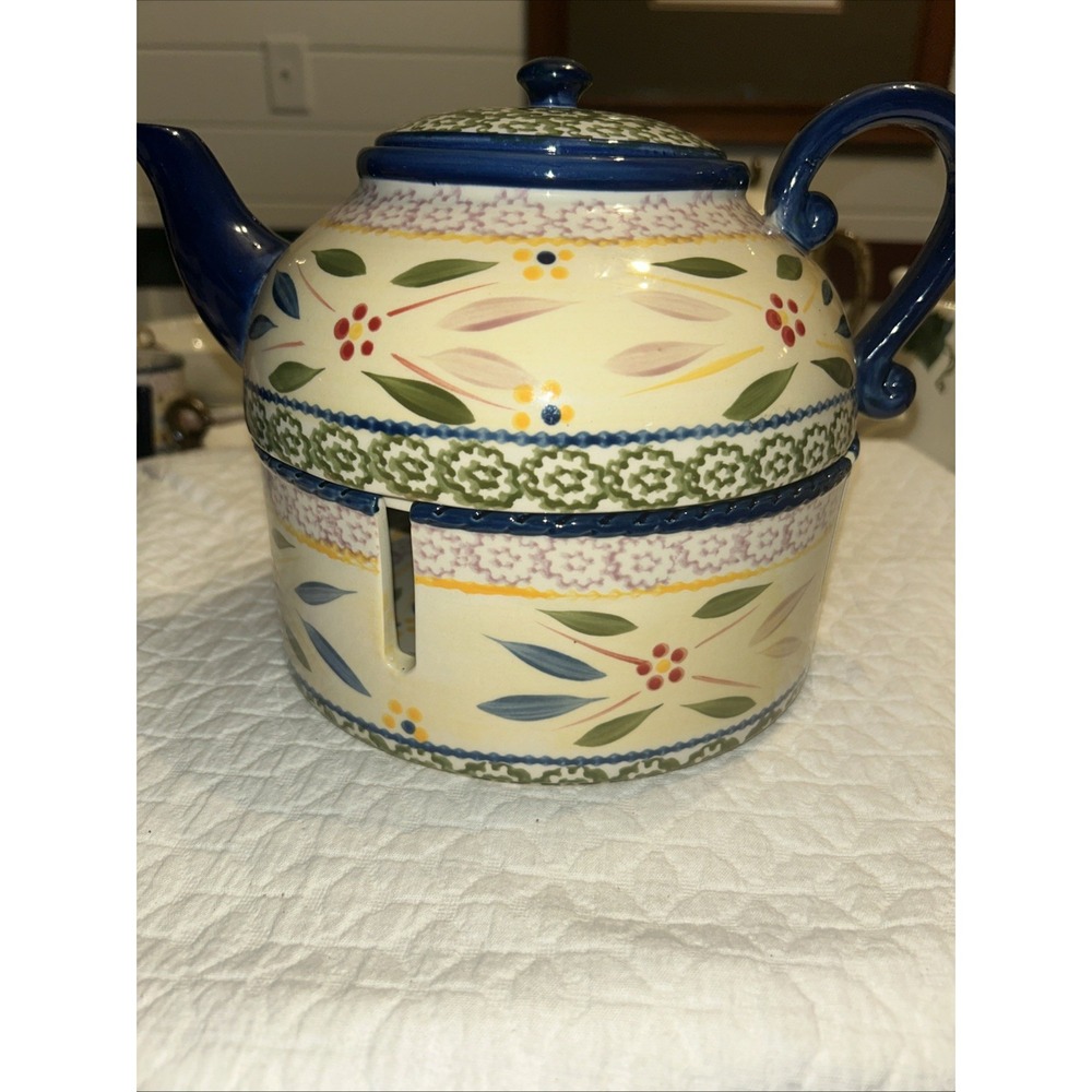 Temp Tations By Tara Old World Tea Pot With Warmer